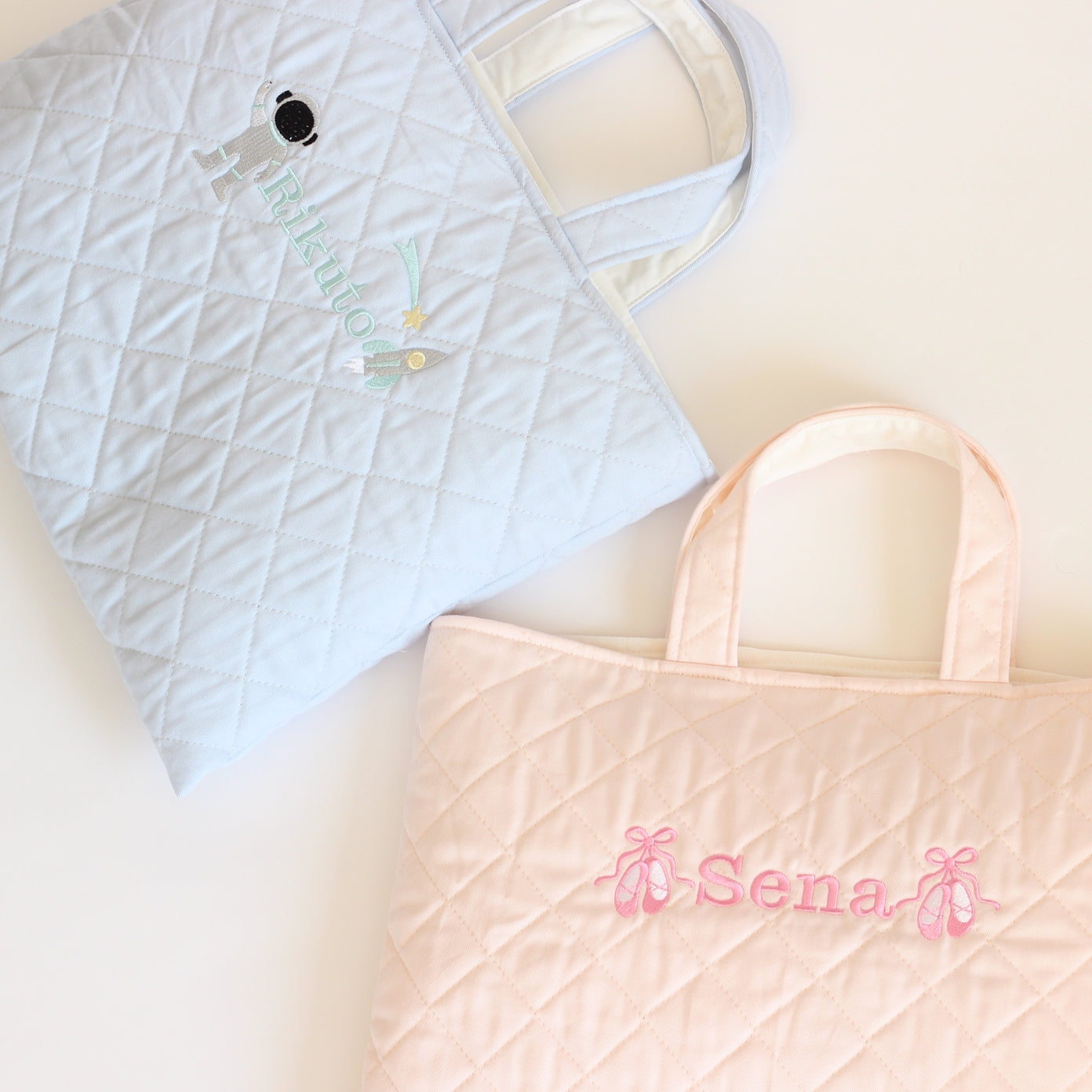 レッスンバッグ♡シューズバック♡リバティ♡名入れ刺繍 レッスンバッグ・シューズバッグ – monogram-me