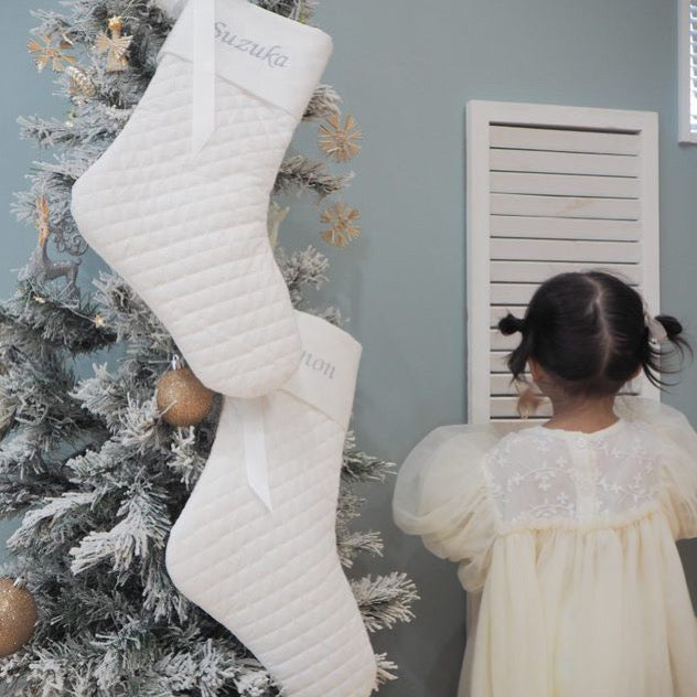フリル付きクリスマスストッキング