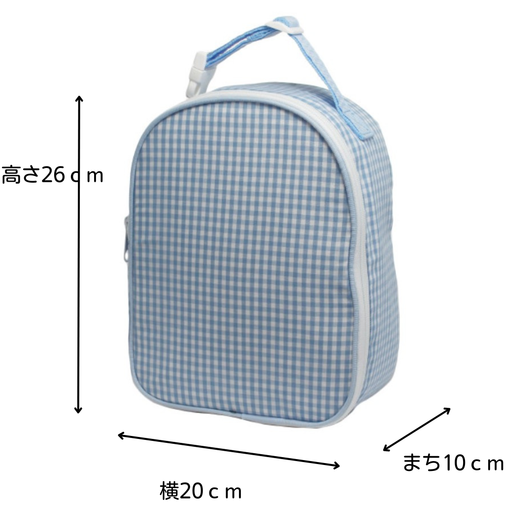 【選べるモチーフ】お名前刺繍入りクーラーバッグGrey seersucker