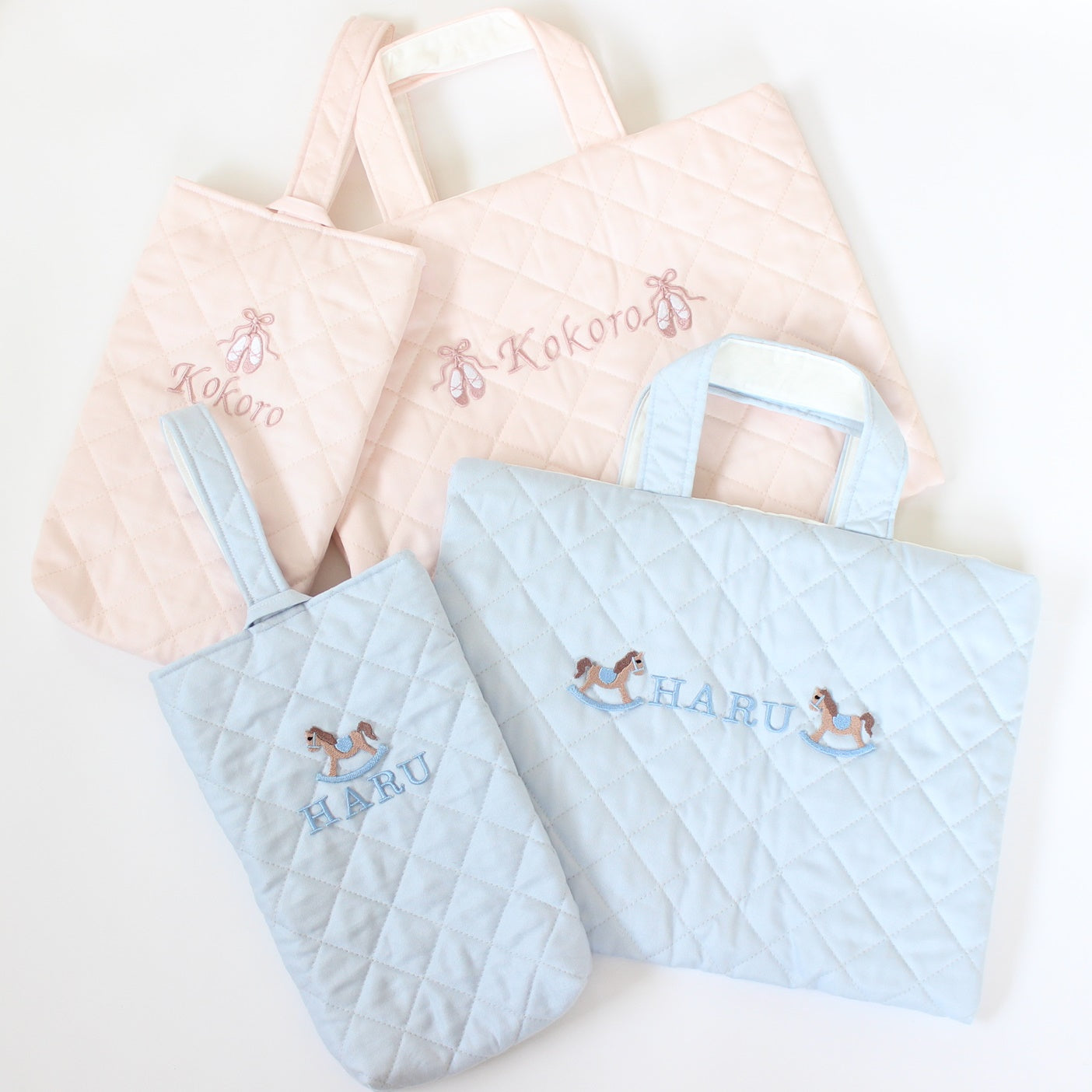 【名入れ】選べるモチーフのレッスンバッグ&シューズバッグセット