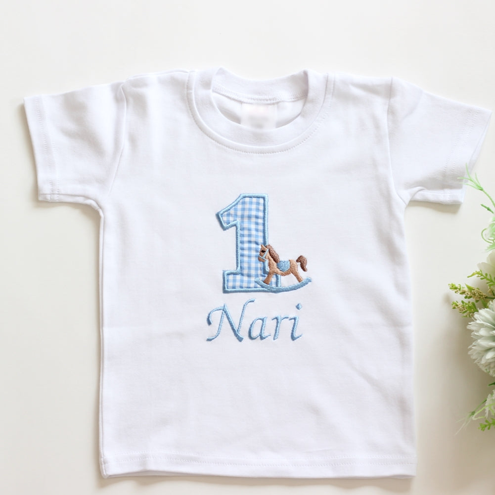 【長袖】ロッキングホースのナンバーTシャツ1歳から6歳