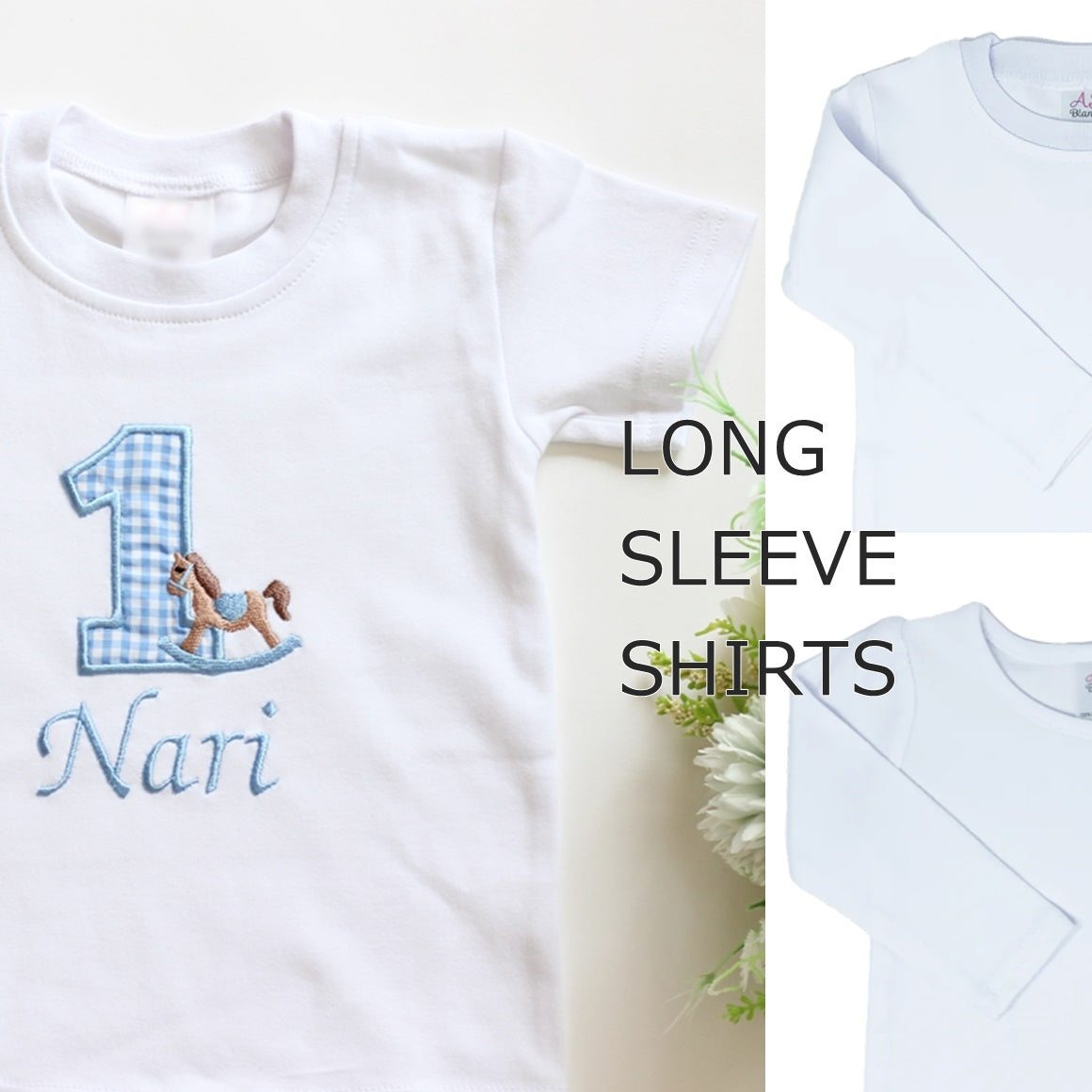 【長袖】ロッキングホースのナンバーTシャツ1歳から6歳
