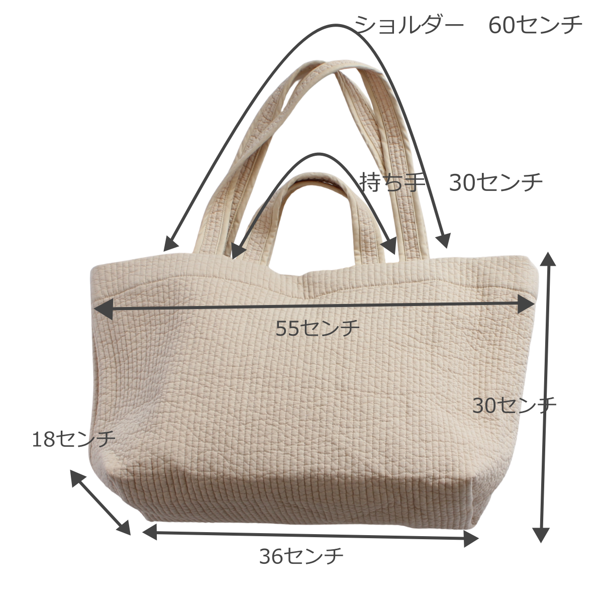 【選べるモチーフ】ヌビバッグ　マザーズバッグ　グレー