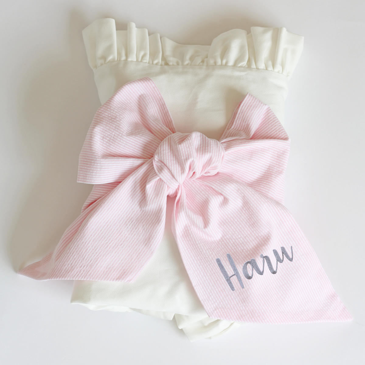 Bow Sashリボンサッシュ　ピンクシアサッカー